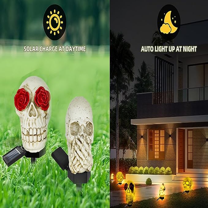 Skeleton LED Solar Light - Spooky Halloween Decoration for Garden, Yard Path, Yard Waterproof Outdoor Solar Light | Lumora