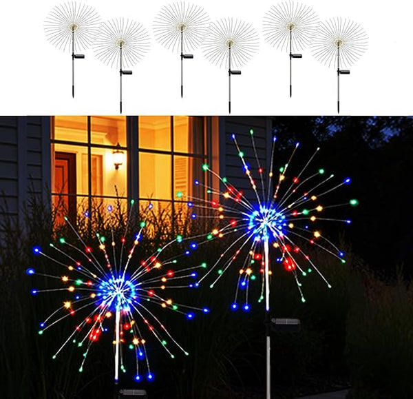 Solar Firework Lights for Outside, 8 Modes RGB Color Changing Fireworks Solar Fairy Light Outdoor for Garden Yard | Lumora