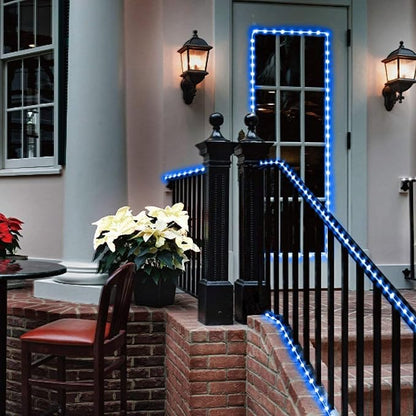 Solar Rope Lights Outdoor, 23ft 50LED Outdoor Rope String Lights Waterproof Copper Tube Wire String Lights for Garden,Yard, Path, Fence, Stairs, Backyard, Patio (Blue)