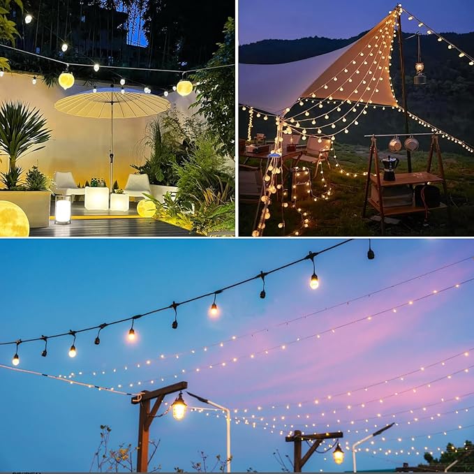 Upgraded Outdoor String Light Hanging Kit, 350ft Globe String Light Suspension Kit w/Expansion Hook, Stainless | Lumora