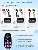 SUNVIE RGBW Outdoor Spotlight 12W LED Landscape Spotlights 120V Color Changing Spotlight Outdoor with Remote | Lumora