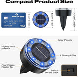 Mini Solar Ground Lights, 12 Pack Solar Lights Outdoor Waterproof, Upgraded LED Flat Landscape Lighting for Outside | Lumora