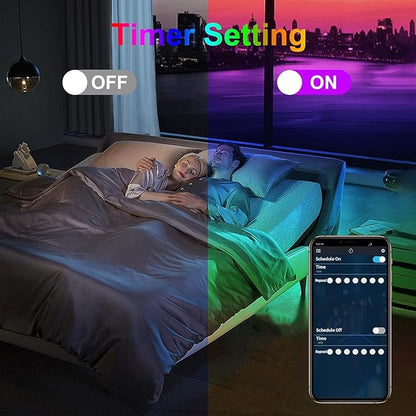 Honche Smart LED Fairy String Light USB 10M/33FT Rainbow Light Waterproof Remote/app Control Outdoor Indoor Rope Lights DIY Color Changing Christmas -mas String Light for Bedroom Garden Cafe