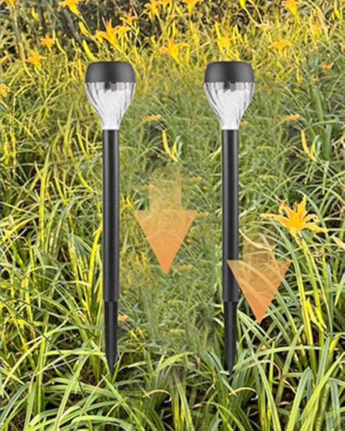 Solar Pathway Lights LED Solar Light IP44 Waterproof Landscape Lighting for Patio Driveway Decor (Warm White*4PCS)