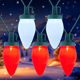 Brightown C9 Christmas Lights Outdoor Waterproof, 66ft Vintage Lights String with 100 Smooth Opaque Bulbs, Plug-in | Lumora