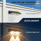 Solar Fence Lights Outdoor 8 Pack – IP65 Waterproof Wireless Solar Deck Lights with 9 Color Modes, 80 Lumen Bright | Lumora