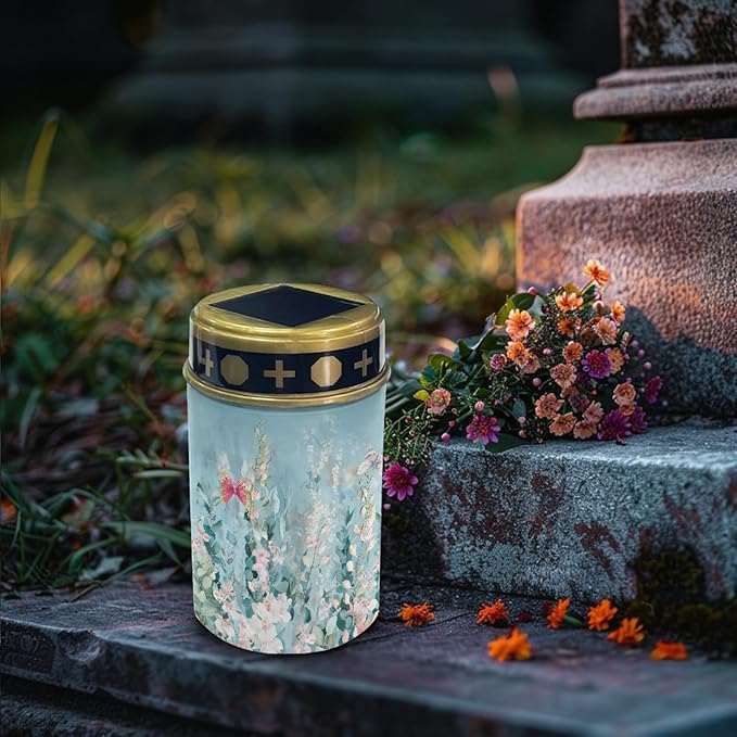 Flower Solar Flameless Lights Outdoor Solar Lights Waterproof Solar Powered Fairy Lights for Outside Landscape Lighting Pathway Lights Red Rose Lantern Solar Walkway Lights Outdoor