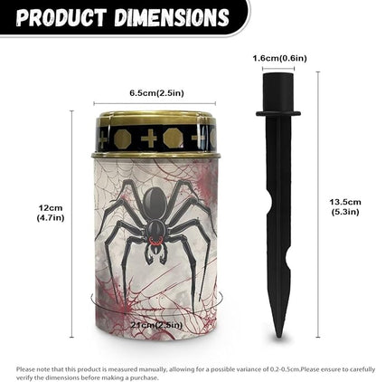 Outdoor Solar Garden Lights,Spiders Waterproof Solar Outdoor Lights,Solar Stake Lights for Cemetery Grave Garden Patio Yard Lawn Decoration