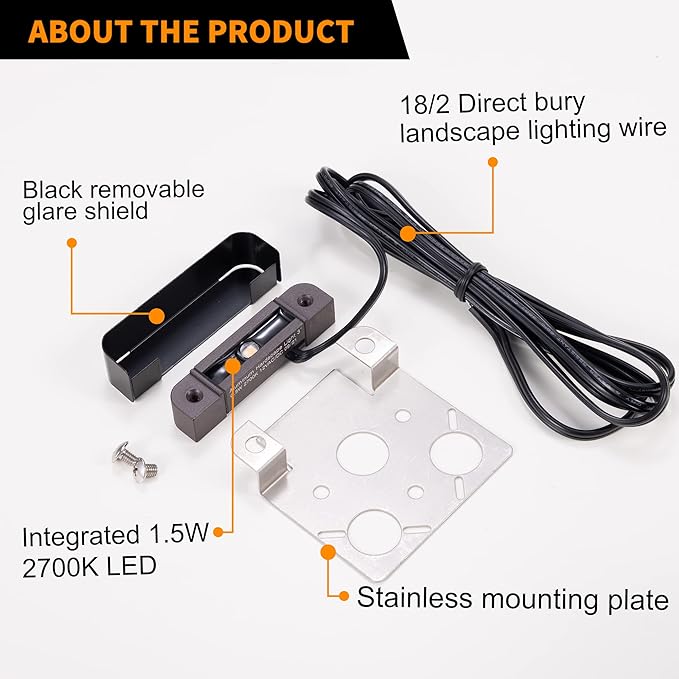 Gardenreet 3 Inch LED Hardscape Light,Retaining Wall Lights,12V AC/DC Paver Step Light,Cast Aluminum Housing,Integrated 0.5W 2700K LED Light Source,IP65 Waterproof, 50000 Hours Lifespan