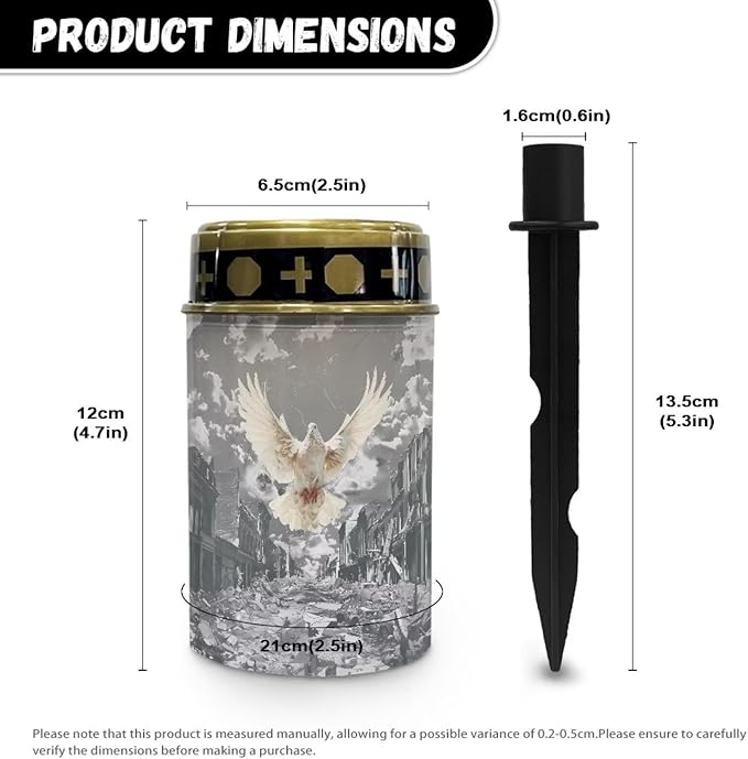 White Bird Garden Solar Light, Grave Solar Lights for Cemetery, Waterproof, Solar Powered, Easy to Install, Decorate Lawn, Patio, Fence, Backyard