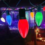 C9 Christmas Lights Outdoor, 25 Ft Multicolor Vintage LED Christmas String Lights for Roofline Xmas Tree Holiday | Lumora