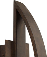 Possini Euro Design Modern Outdoor Wall Light Fixture LED Mottled Coppered Bronze Brown 20 1/2" Arching Steel Frame | Lumora