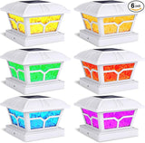 SIEDiNLAR Solar Post Cap Lights Outdoor 2 Color Modes LED for 4x4 5x5 6x6 Wooden Vinyl Posts Fence Patio Deck | Lumora