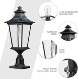 Emliviar 22 Inch Farmhouse Solar Lamp Post Light with Pier Mount, Large Outdoor Post Light for Outside Patio with | Lumora