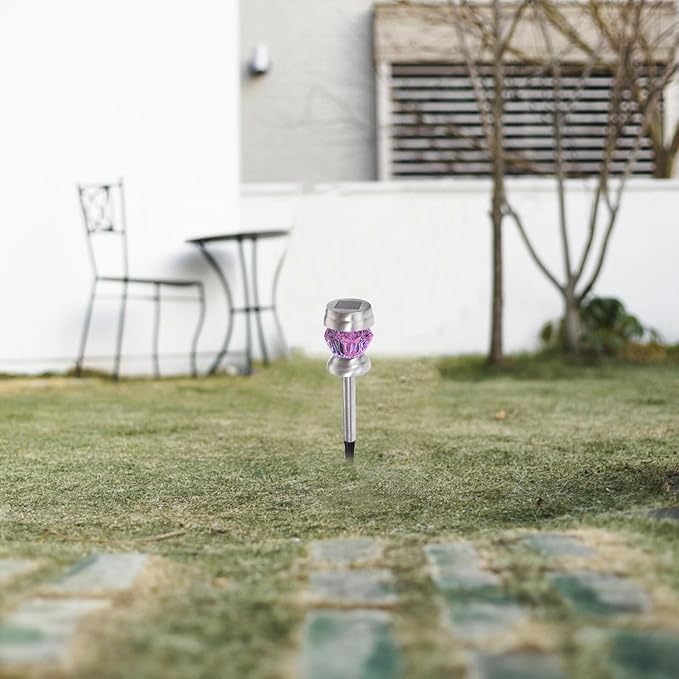 Solar Diamond-Shaped Lawn Light LED Outdoor Garden Light Waterproof Solar Pathway Lamp for Yard Landscape, 1pcs