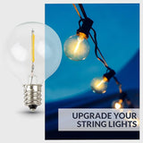 Newhouse Lighting G40LED25 25 Pack LED Clear Globe Outdoor String Fits E12 and C7 Base 1.57 Inch G40 Replacement | Lumora