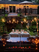 Outdoor String Lights LED 100FT Commercial Grade Heavy Duty Light String Lights with 30 Sockets 32 Shatterproof | Lumora
