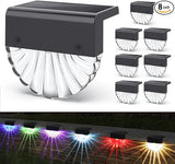 CLAONER Solar Deck Lights [8 Packs] Waterproof Solar Fence Lights Dusk to Dawn Step Lights Outdoor Decor with Warm | Lumora