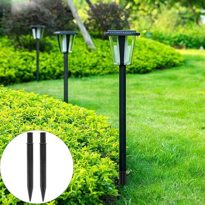 DOITOOL Ground Spike Lawn Lamp Insert 8.26In Landscape Lighting Stake for Outdoor Path Lights Yard Garden Decoration