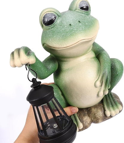 VANZACK Frog Solar Lantern Outdoor Light for Garden Landscape Charming Decoration for Patio and Flower Bed Weatherproof Solar Path Lighting
