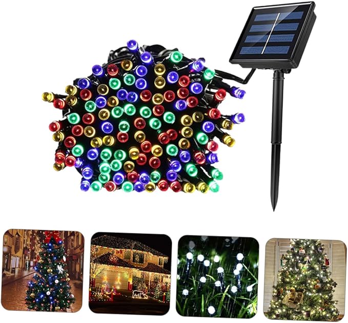 Uonlytech 2 Sets 10M Waterproof Solar LED String Lights 100 LED Outdoor Fairy Lights for Garden Trees Decor | Lumora