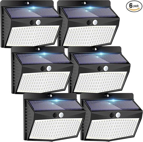 Peasur [6 Packs] Solar Lights Outdoor Motion Sensor Solar Security Lights Waterproof with 3 Lighting Modes Solar | Lumora