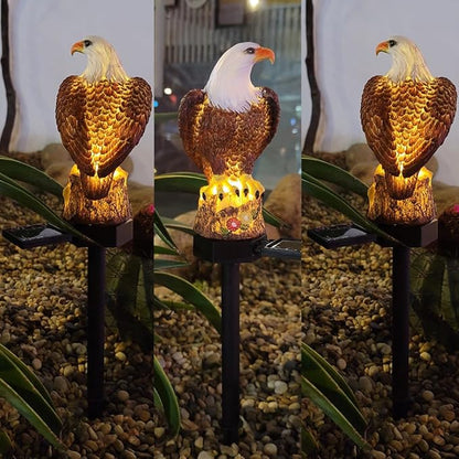 Solar Eagle Outdoor Garden Light, 2 Pack Outdoor Path Solar Powered Eagle Stake Lights for Walkway Yard Lawn Landscape Lighting - 2 Pack