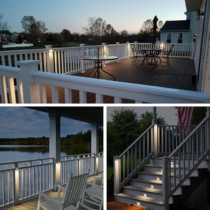 GKOLED Landscape Deck Lights, Low Voltage 12V AC/DC Outdoor Patio Lighting, LED 2W Step Light, 3000K, Die-Casting | Lumora