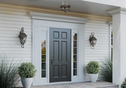 Progress Lighting Andover Collection 2-Light Clear Beveled Glass Farmhouse Outdoor Medium Wall Lantern Light Antique Bronze