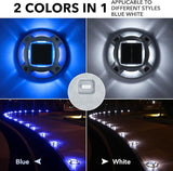 AGPTEK Solar Driveway Lights Outdoor 4 Pack, 2 Color Modes LED Deck Dock Marine Waterproof Security Marker Lights | Lumora