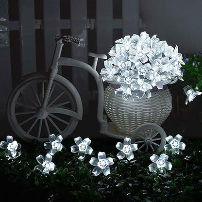 FULLBELL LED Lights for Bedroom Flower String Lights 33 Feets 100 LED Memory String Lights Indoor Outdoor Fairy Lights Bedroom Wedding Party Wall Home Decor Tiktok Trends Items (White)