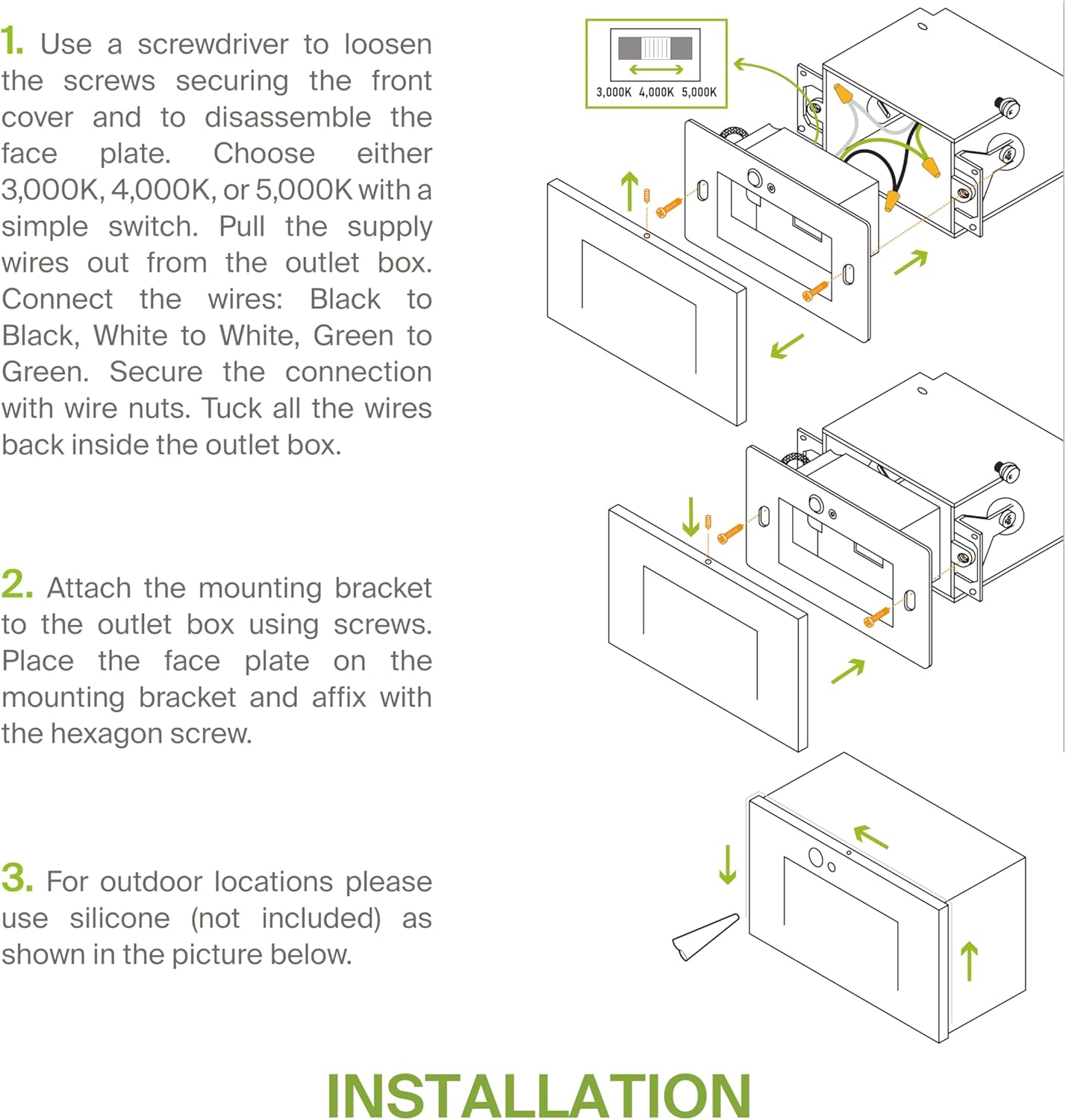 ASD LED Recessed Step Light Fixture, Outdoor & Indoor Tread Lighting | 3CCT, Motion Sensor, Waterproof, ETL Listed | Lumora