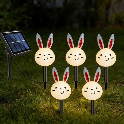 Spring Solar Lights Outdoor | Waterproof Rabbit Carrot Garden Lighting - Solar Landscape Light,for Garden Yard Patio Porch Lawn Walkway Courtyard Landscaping