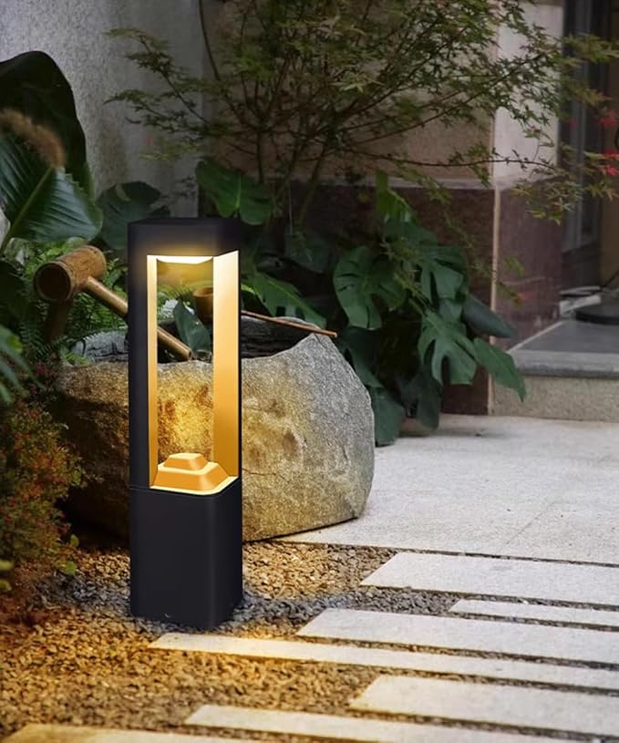 Outdoor Solar Pathway Light 10W LED Solar Landscape Path Light Modern Aluminum Garden Light with IP65 Waterproof External Solar Bollard Lights for Front/Back Door Porch Patio Yard