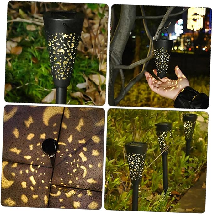 Solar Yard Lights Waterproof Outdoor Solar Pathway Lights Warm White Lawn Lighting for Garden Patio Landscape Decor
