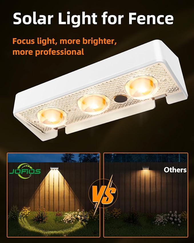 Solar Fence Lights Outdoor, 9 Fixed Colors ＆ Color Changing Fence Lights Solar Powered Waterproof IP65 Dusk-to-Dawn LED Deck Lighting for Patio, Railing, Pool, Porch, Backyard, Wall, 12 Pack