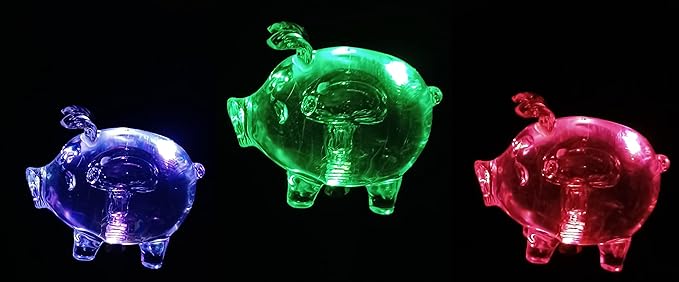Starry Illuminate 3 PCS Solar Color Changing Style Garden Stake Light Pathway Stake Light (Pig)