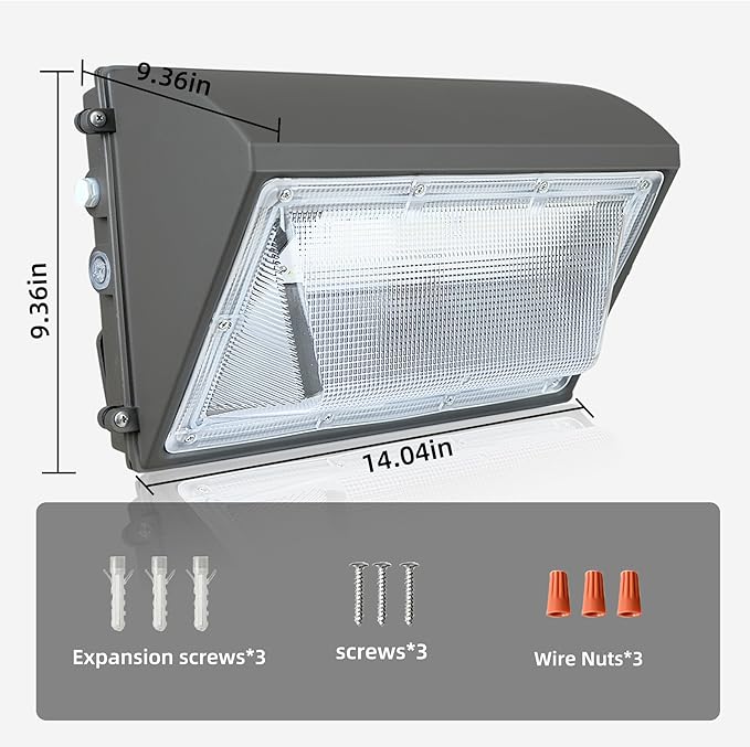 WYZM 4Pack 150W LED Wall Pack Lights with Dusk-to-Dawn Sensor, 21000LM Bright Wall Mount Outdoor Light Fixture | Lumora