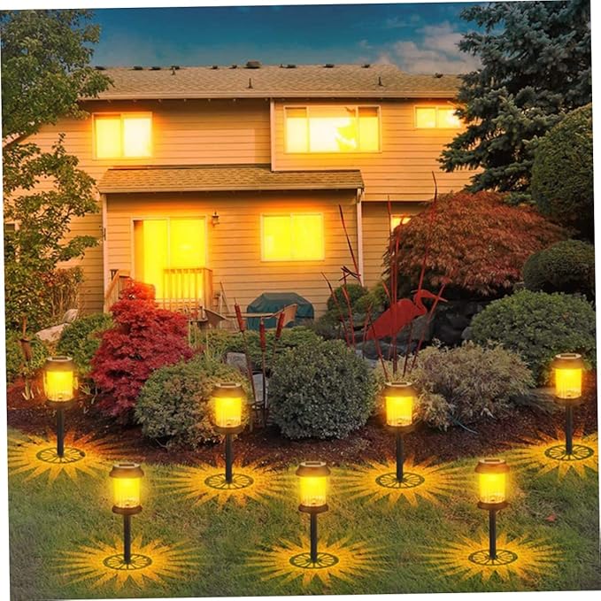6-Pack Solar Lawn Lights Waterproof LED Landscape Decoration for Garden Outdoor Ground Plug Light for Pathway and | Lumora