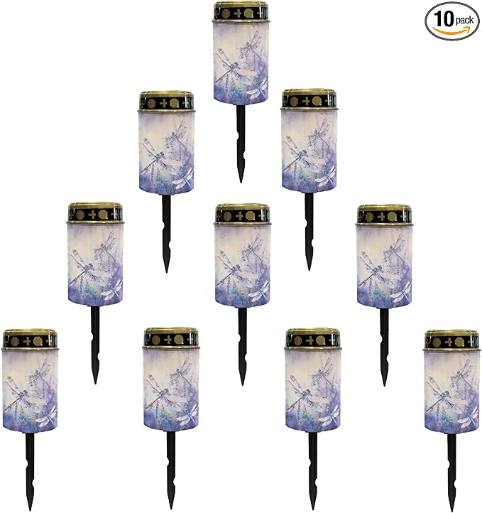 Dragonfly Horse Solar Lanterns Outdoor Waterproof,Solar Lights Purple Gift for Men Women LED Decor Light for Yard,Patio,Lawn,Tabletop,Pathway,Landscape,Garden Decor