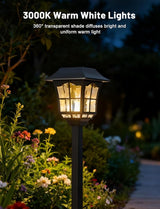 Solar Pathway Lights, 8 Pack Outdoor Waterproof Light, Solar Powered Garden Landscape Lighting, 3000K Warm White | Lumora