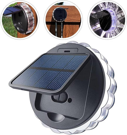 BESPORTBLE 2pcs Solar Wall Lights Outdoor Garden Solar Powered Yard Light Decor White Bright for Patio Fence