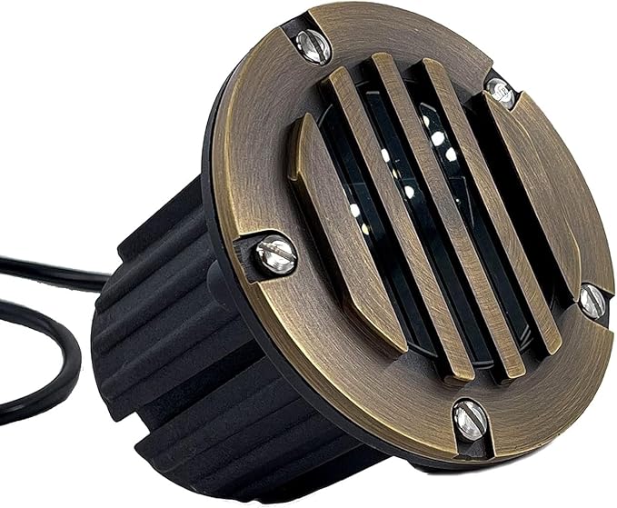 LED Low Voltage Landscape Lighting Well Lights 112 - Solid Brass In Ground Lights - Outdoor Security Flood Light | Lumora