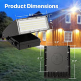 HYPERLITE Wall Pack Led Exterior Light: 100W 13,000LM ETL Listed Cut-Off LED Wall Pack Light - IP65 Waterproof | Lumora