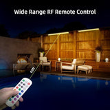 LED Wall Washer Light with RF Remote, 144W RGBW Color Changing Linear Bar Light, AC120V Waterproof RGB CCT Wall | Lumora