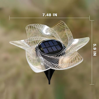Solar Ground Flora Lights Outdoor,Solar Ground Lights for Yard, Wall, Deck, Garden, Pathway Garden Decor Gifts for Women Men Mom Grandma (Warm White)