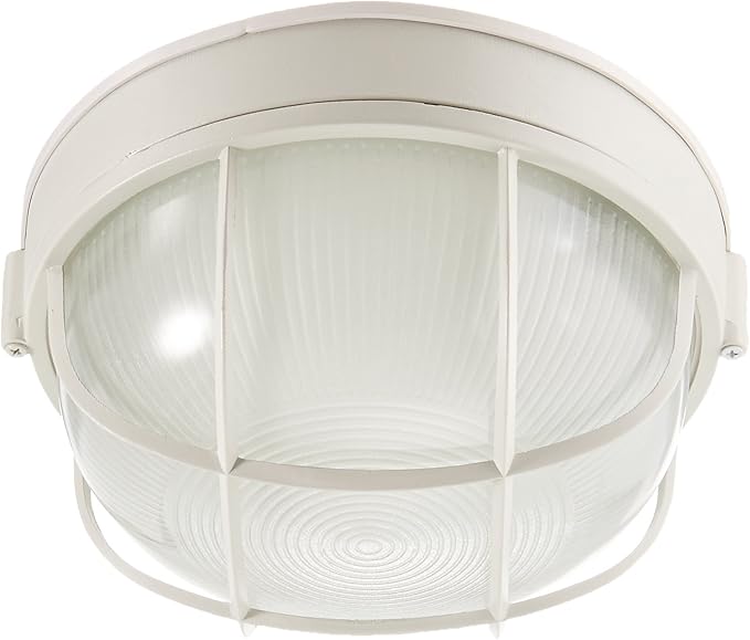 Trans Globe Lighting 41515 WH Outdoor Aria 10" Bulkhead, White