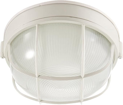 Trans Globe Lighting 41515 WH Outdoor Aria 10" Bulkhead, White