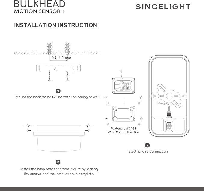 SINCELIGHT LED Bulkhead 20W with PIR Motion Sensor and Dusk to Dawn Photosensor, Dual Mode - Outdoor Wall Light | Lumora