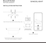 SINCELIGHT LED Bulkhead 20W with PIR Motion Sensor and Dusk to Dawn Photosensor, Dual Mode - Outdoor Wall Light | Lumora
